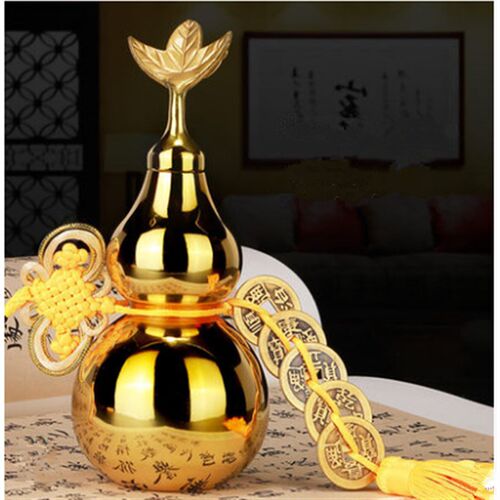 极速纯铜葫芦五帝六帝钱招财福禄办公室酒客厅装饰工艺礼品摆饰大