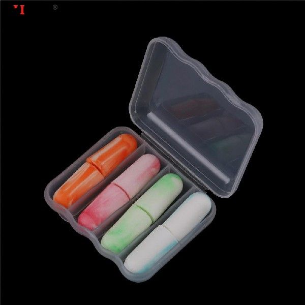 4 PairsBox Soft Foam Earplugs Noisecancelling For