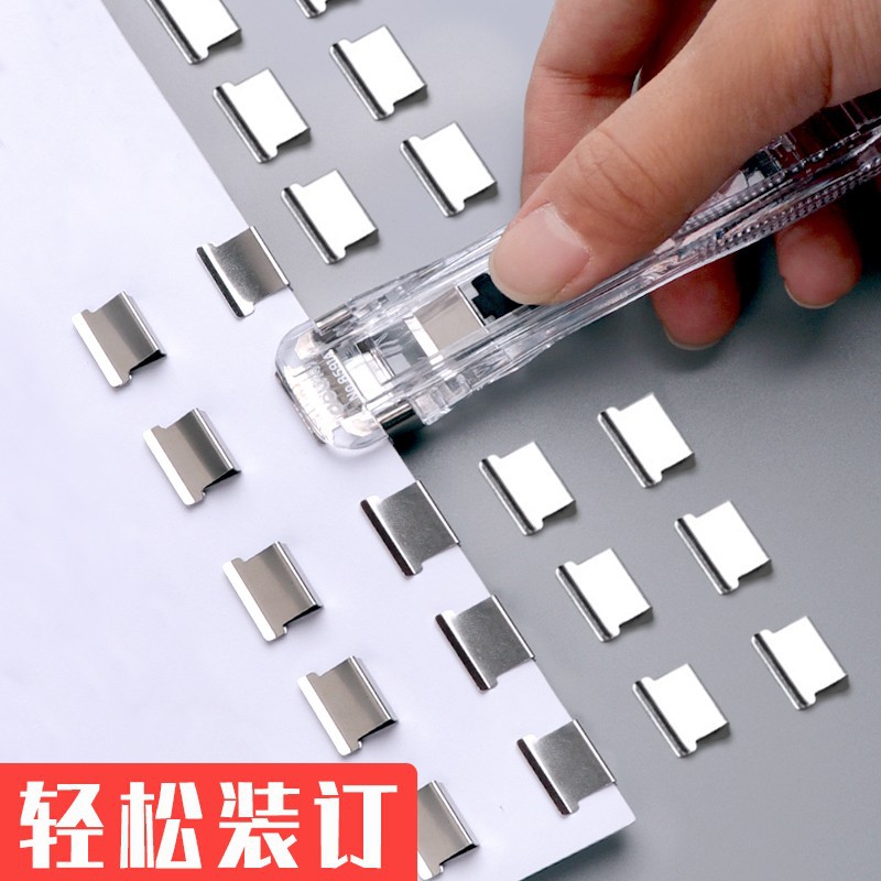 Pusher File Clip Metal Paper Clip Transparent Stapler