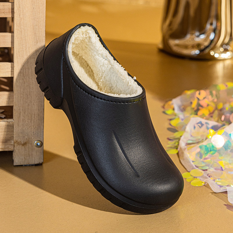 厨师鞋加绒2026防滑防水男休闲厨房酒店后厨工作耐磨防油食堂专用