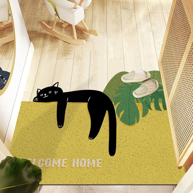 可爱猫咪家用玄关入户地垫可剪裁可冲洗耐脏门垫进门刮泥丝圈脚垫