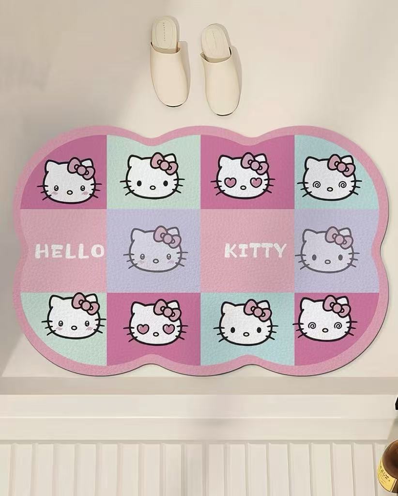 HelloKitty周边硅藻泥卡通可爱少女心洗手间脚垫防滑吸水速干地垫