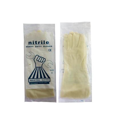 白色透明Nitrile丁晴腈手套 凯琳龙耐油耐酸碱 手撕鸭手套 加厚