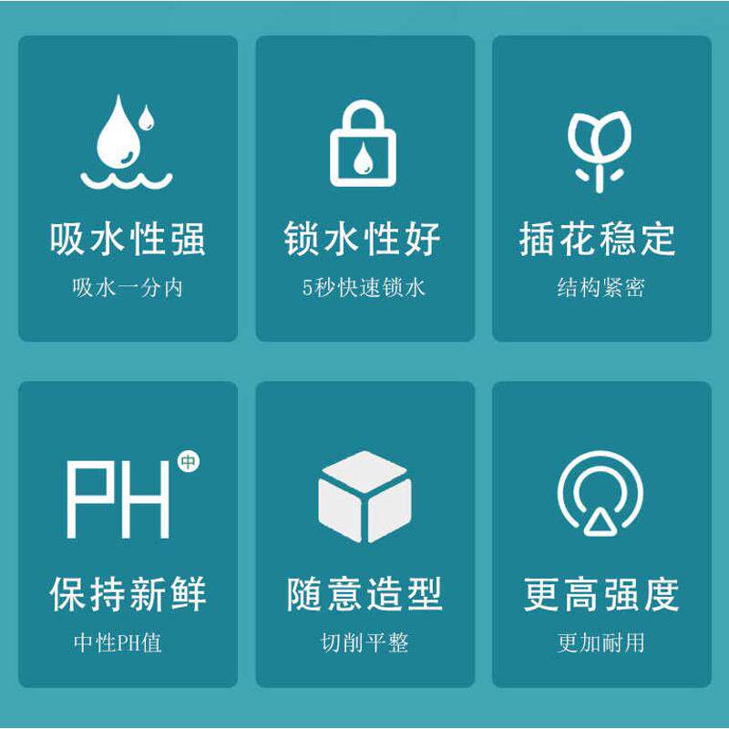 花泥块批发20块装包邮干鲜花插花泥块加强型花店婚庆包装吸水底座