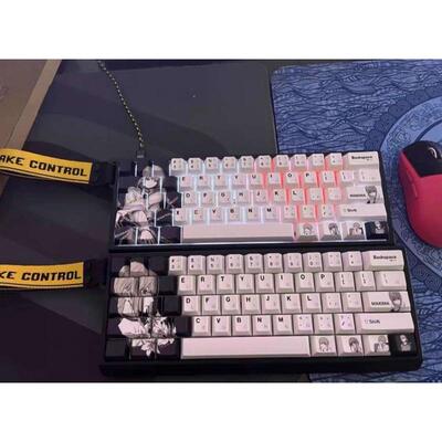 电锯人玛奇玛原厂正刻键帽PBT创意个性透光客制化适配wooting60he