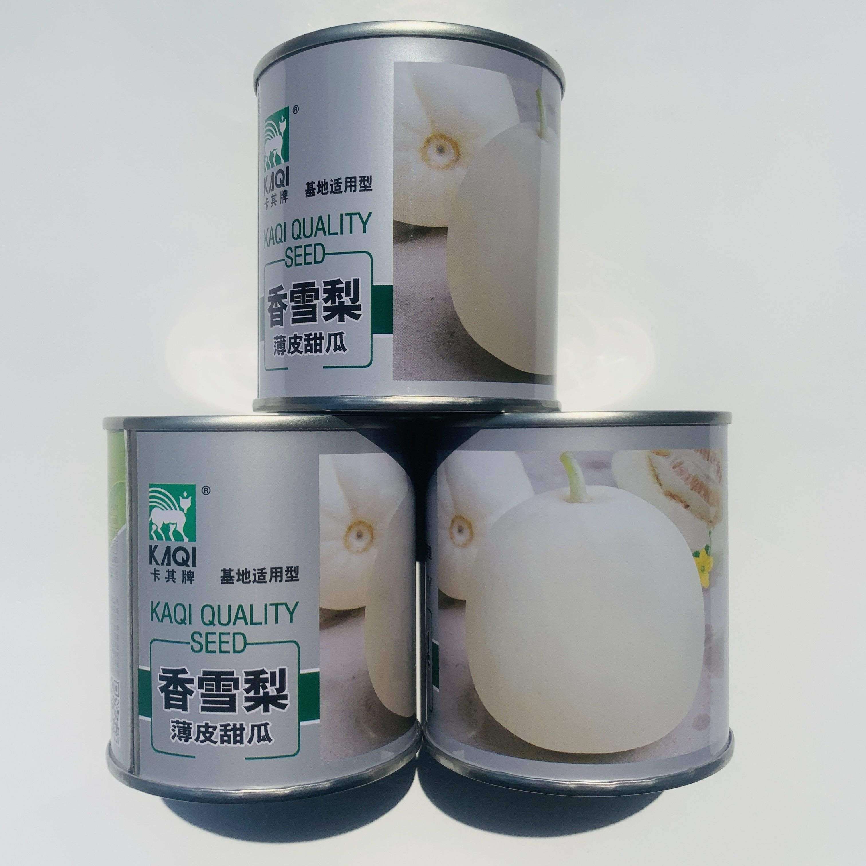 卡其香雪梨薄皮甜瓜种子冰糖白玉早熟高糖超甜脆白皮白肉甜瓜种籽