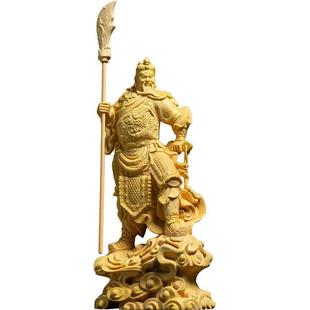 16CM Door God Guan Gong Figurine Guan Yu statue Wood Statue
