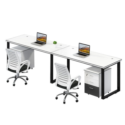 深圳办公家具现代简约员工办公桌4人6位职员桌钢架电脑桌屏风卡座