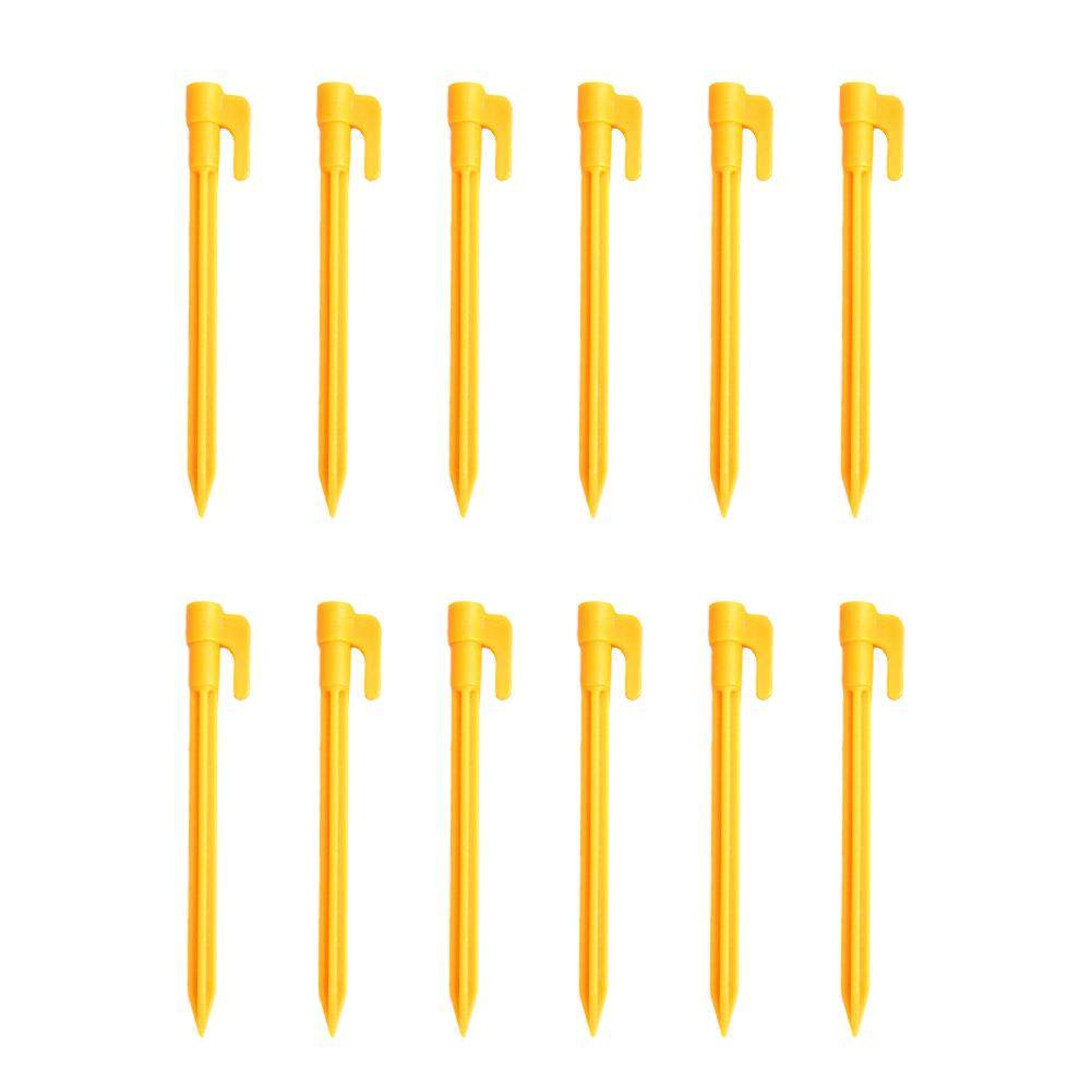 12pcs Tent Nails Plastic Outdoor Camping Equipt Tent Peg Bea