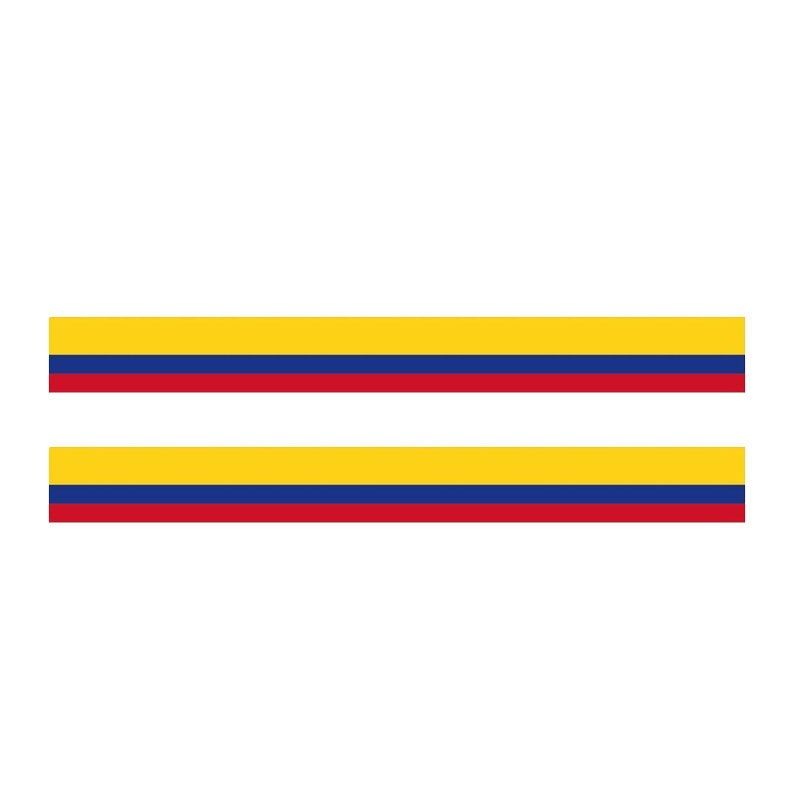 YJZT 2X 15.7CM*1.7CM Car Accessories Colombia Flag Decal He
