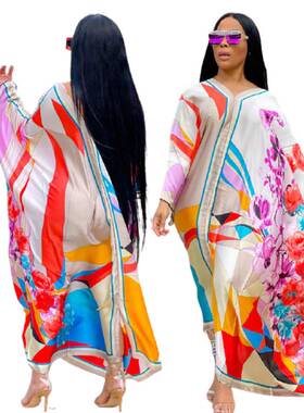 Boubou Africain Femme 2021 African Print Dashiki Clothes Plu