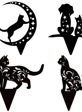 极速AliExpress supply garden decorations cat Yard Art hollow