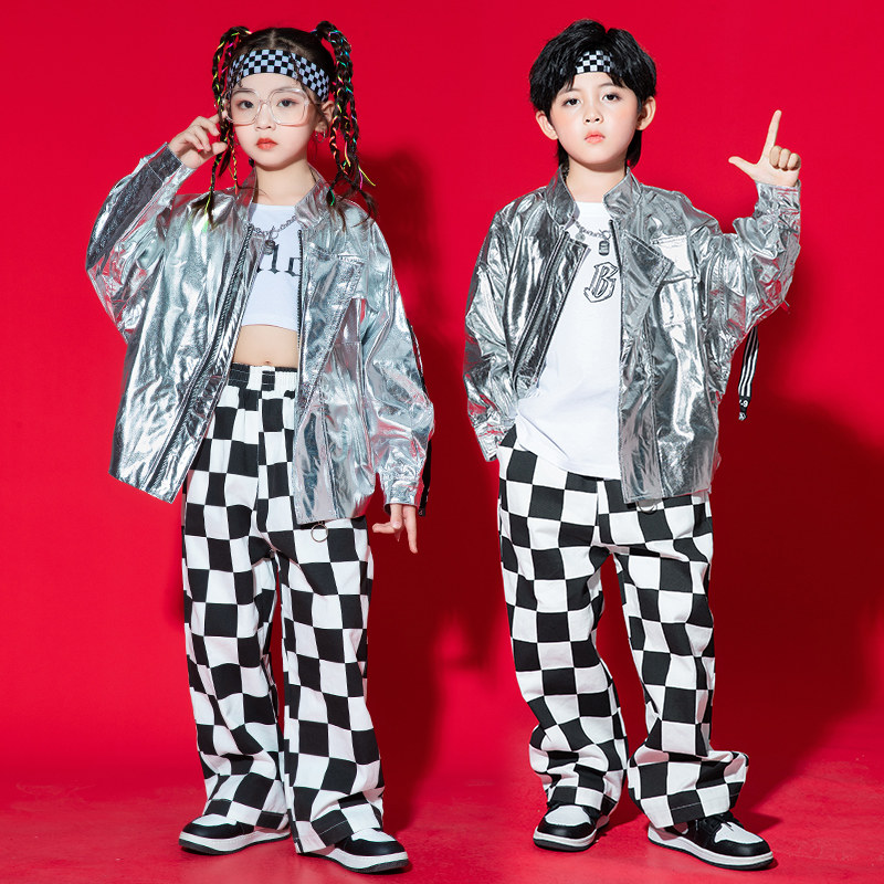 幼儿街舞服装爵士舞嘻哈套装少儿hiphop演出服架子鼓元旦表演今宵