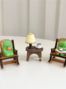 Zakka日系青蛙柴犬治愈系小摆件创意ins可爱小物件桌面装饰小礼物