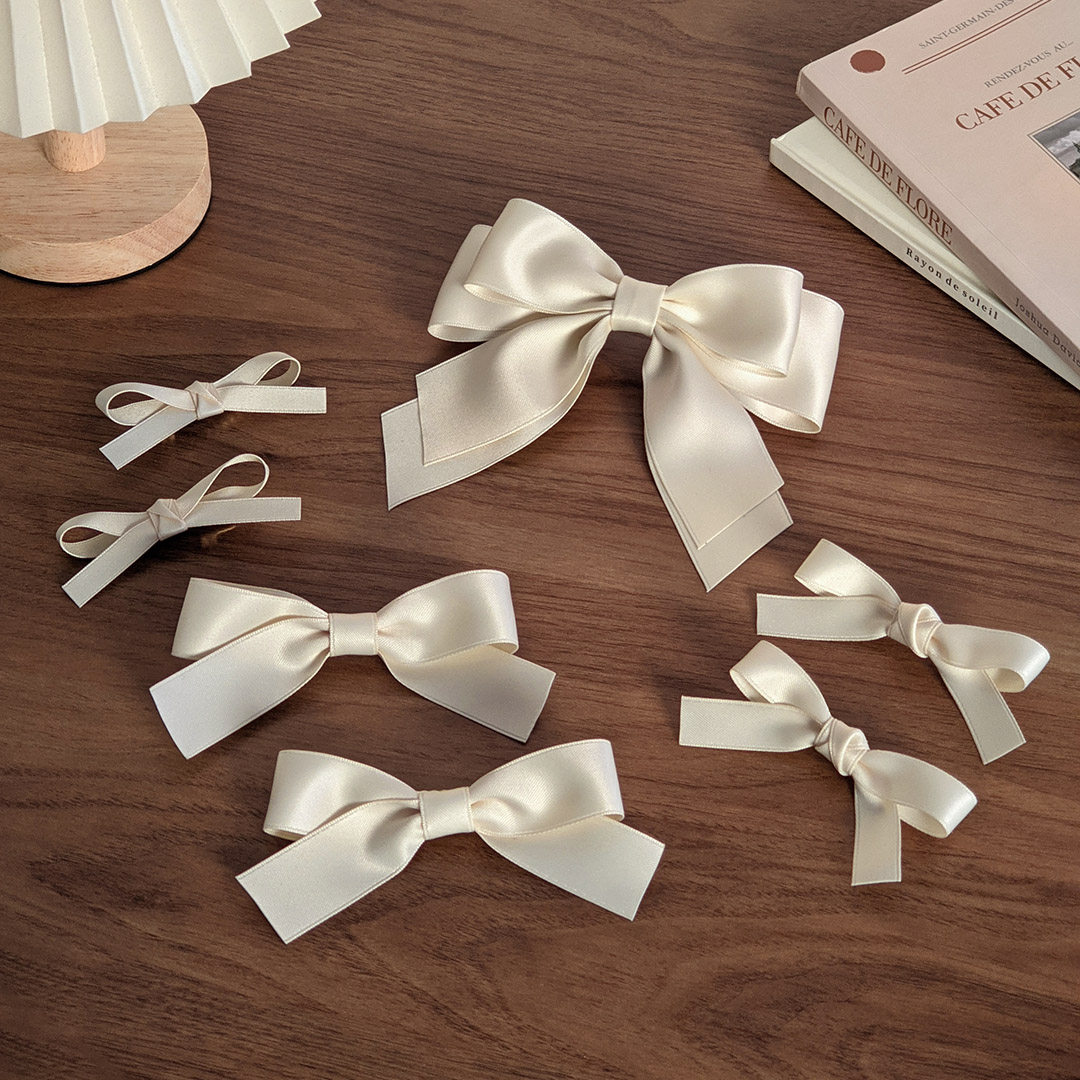 蝴蝶结头饰发夹2025新款甜美少女米白色鸭嘴夹侧边夹小号对夹发卡,饰品/流行首饰/时尚饰品新,发饰,淘宝优惠券,粉丝福利购,淘宝优惠卷