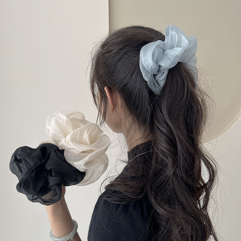 网纱大肠发圈超大超仙气扎头发丸子头发绳头花皮筋慵懒风气质头绳,饰品/流行首饰/时尚饰品新,发饰,淘宝优惠券,粉丝福利购,淘宝优惠卷