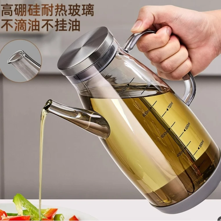优勤高硼硅耐热玻璃油壶厨房家用