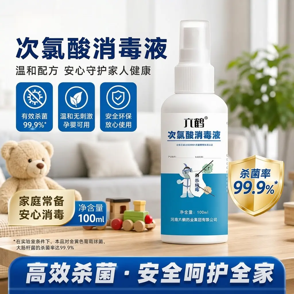 六鹤次氯酸消毒液温和便携爽洁净