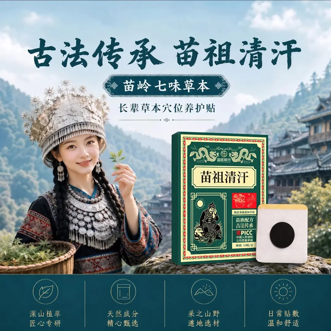 国医御方苗祖清汗贴温和缓解外用