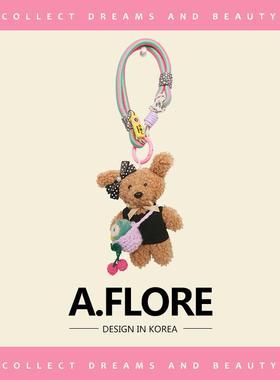 A.FLORE包包挂件高级感原创手工泰迪狗毛绒玩偶公仔挂饰可爱礼物