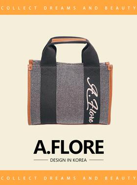 A.FLORE高质量帆布包韩系慵懒风上班通勤高级感托特包硬挺立体