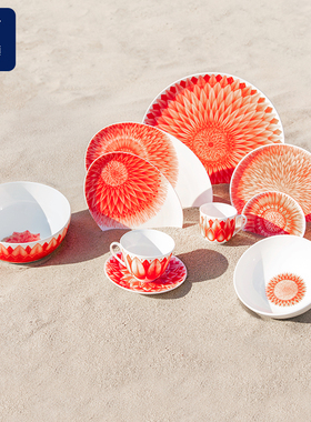 IPM HOME俄皇夏威夷Aloha系列家用轻奢骨瓷餐盘碗盘子高级瓷器