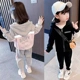 中小童连帽拉链外套休闲裤 女童秋装 儿童运动服两件套 女童套装 童装