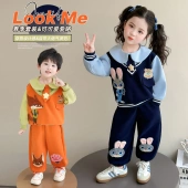 男童女童朱迪尼克套装 儿童疯狂动物城宝宝兔子警官衣服潮 春秋新款