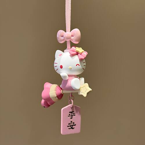 日本LORZ梦幻Kitty汽车挂件创意凯蒂猫车载装饰品后视镜车挂