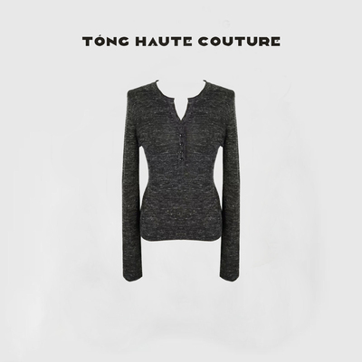 【斜阳】春季新款时尚轻奢风百搭休闲毛针织衫 YY26005