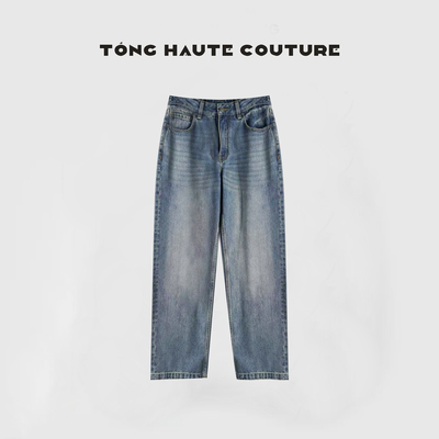 【纤里】25年秋季新款轻奢轻熟风高级感时尚牛仔裤 YK063