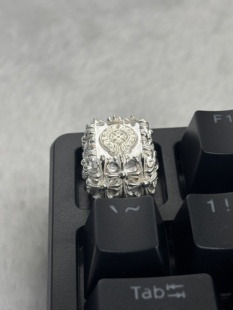 S925纯银十字架键帽机械键盘帽个性潮流时尚送礼金属键盘帽ESC