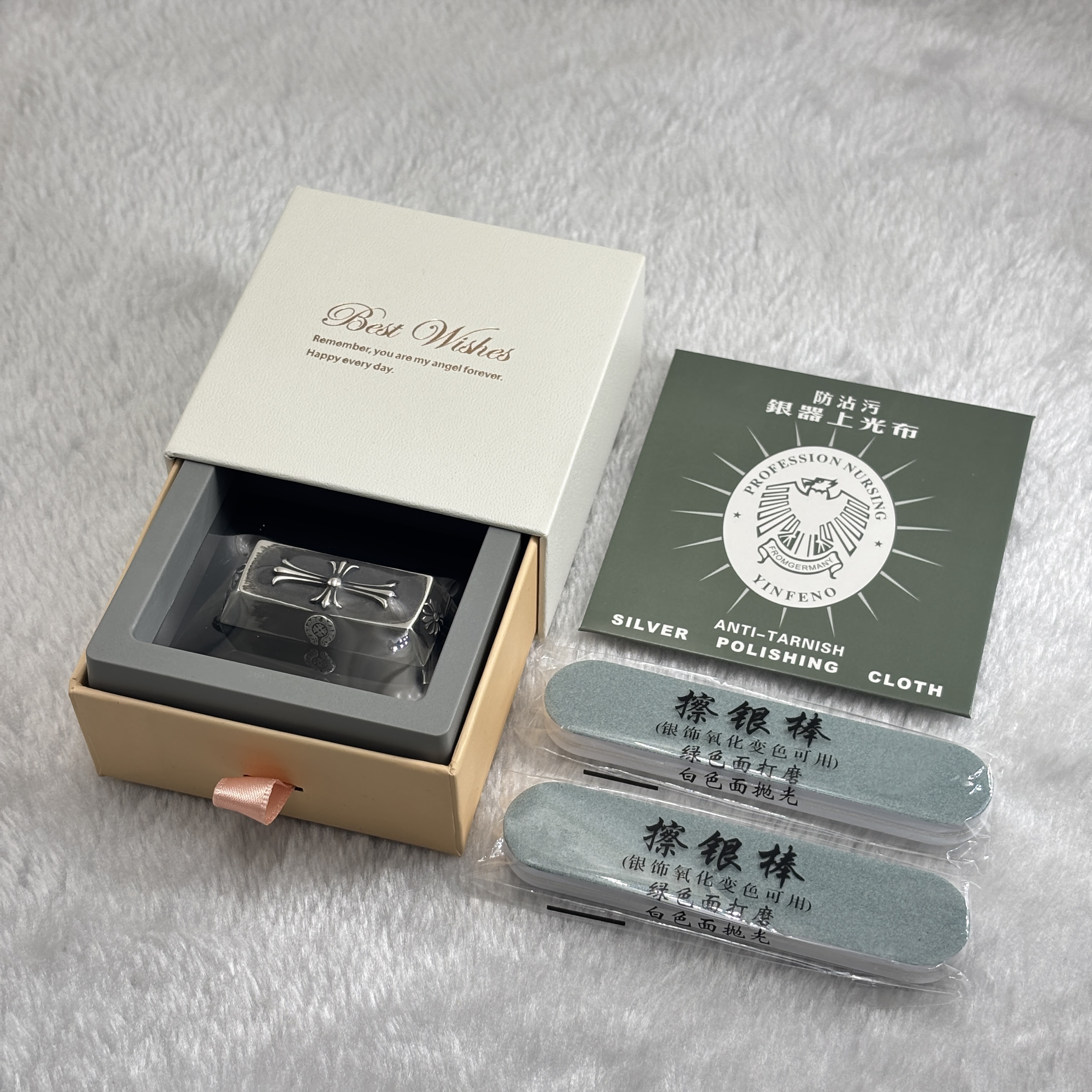 S925纯银十字架键帽回车键机械键盘帽个性潮流时尚送礼金属键盘帽