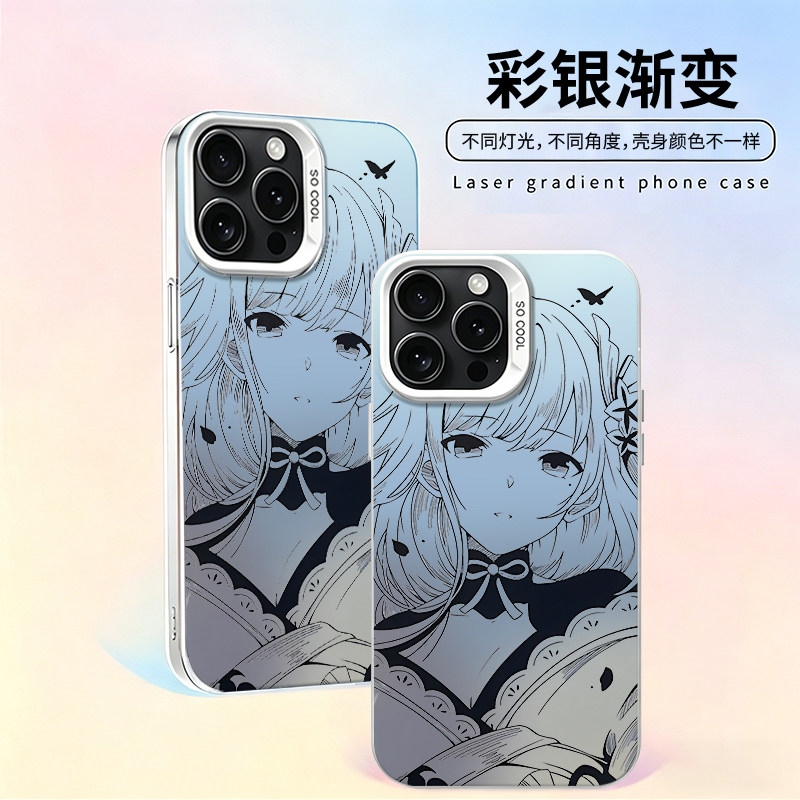 趣味手机壳个性适用苹果18彩银iphone16小米15红米K90华为M80防摔荣耀400二次元iqoo13一加ace5游戏高颜值