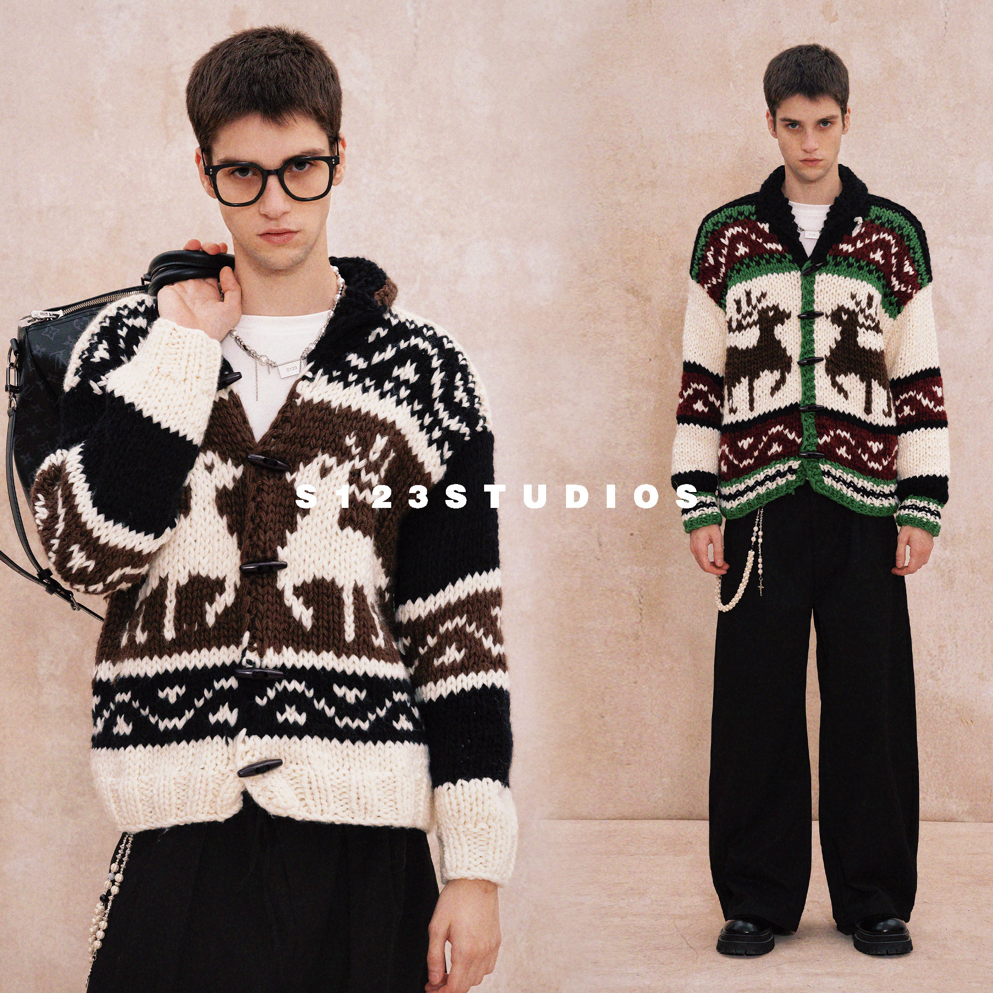 慵懒风氛围感重工毛衣外套