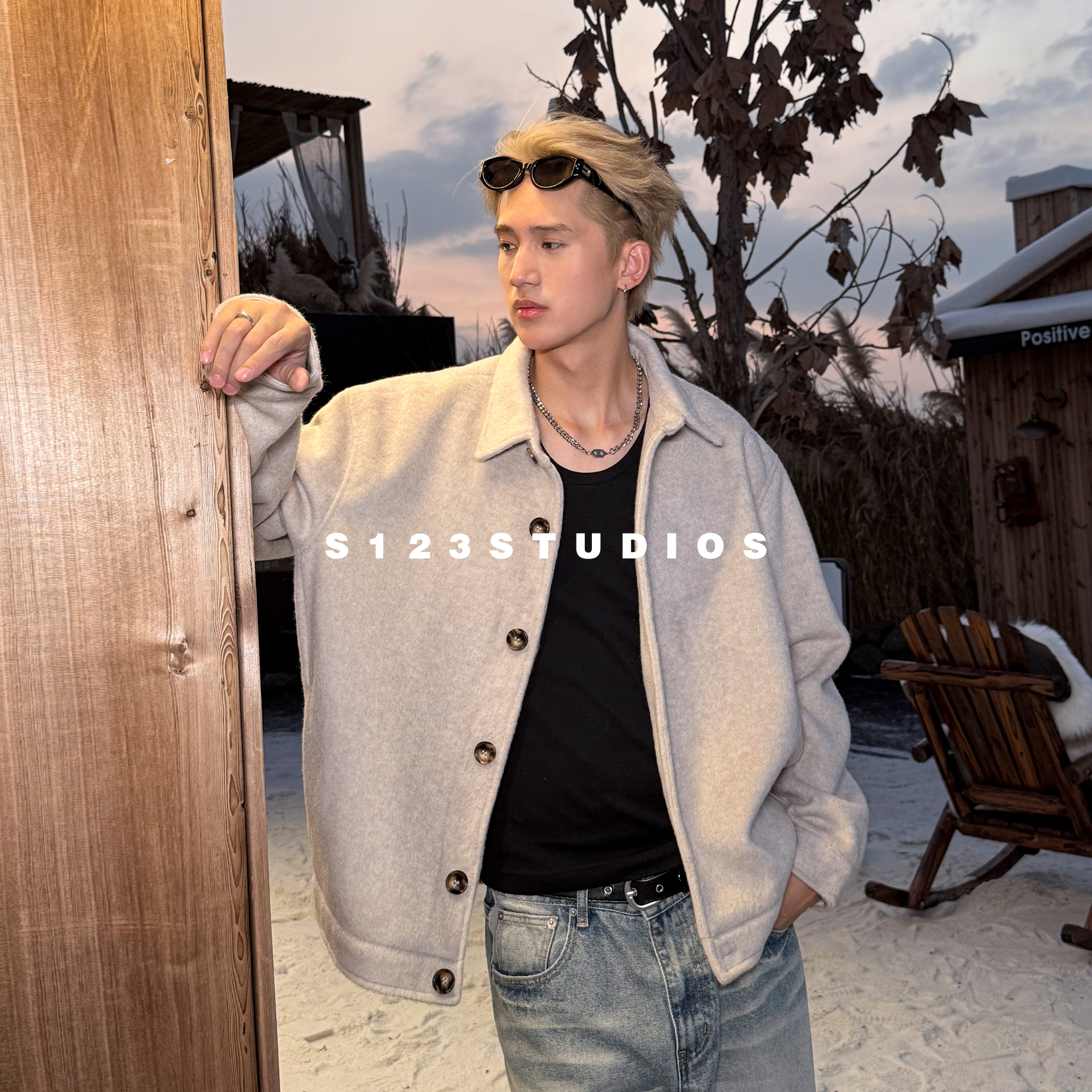 羊毛老钱新贵短款毛呢夹克