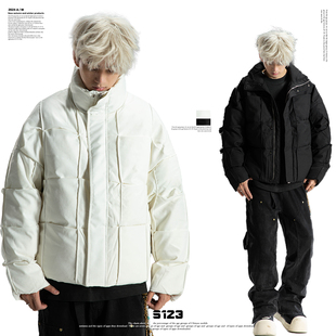 S123聪明陈【立体绗缝】高级质感立领羽绒服加厚保暖短款面包服潮