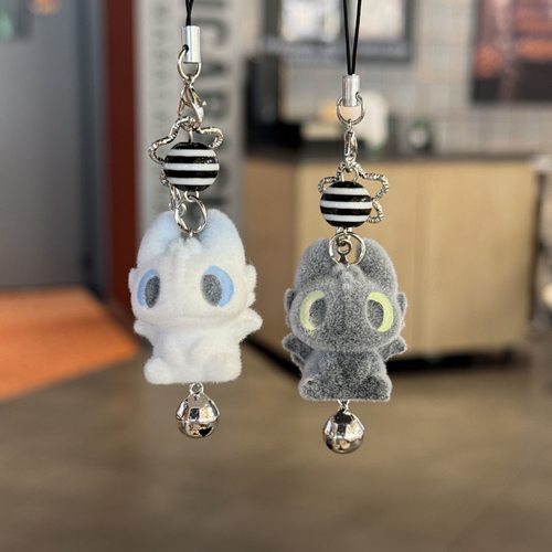 无牙仔小挂件可爱植绒小动物卡通立体diy钥匙扣手机链包包配件