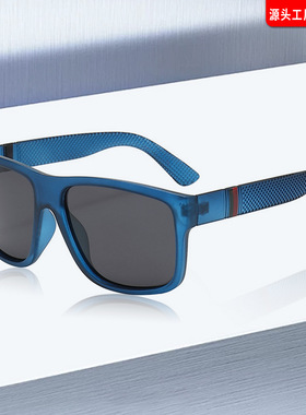 欧美眼镜男士驾驶偏光太阳镜户外骑行休闲遮阳复古大框墨镜潮