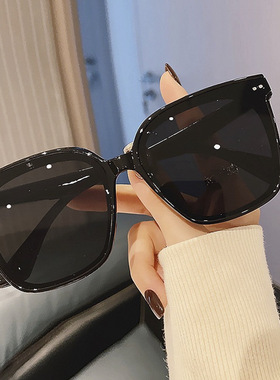 时尚防晒墨镜女高级感新款方框太阳眼镜男黑色防紫外线太阳镜