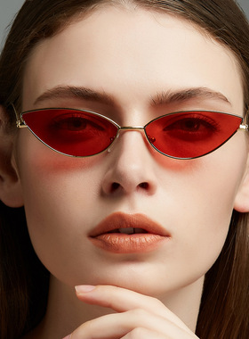 2018韩版金属小框猫眼太阳镜  潮流海洋片跨境墨镜 街拍太阳眼镜