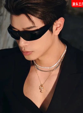 墨镜男女款小众赛博朋克眼镜科技感太阳镜高级感骑行护目墨镜