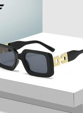 欧美方框潮流复古墨镜女时尚小框遮阳网红同款高级感太阳眼镜