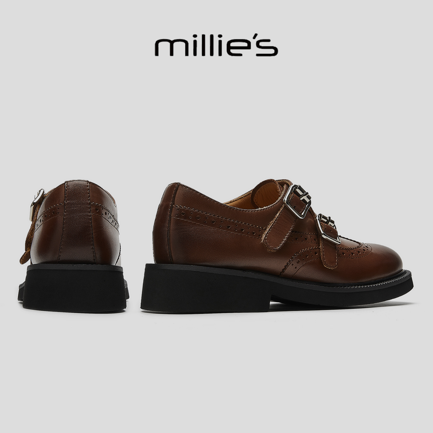 MILLIE'S/妙丽真皮女士乐福鞋