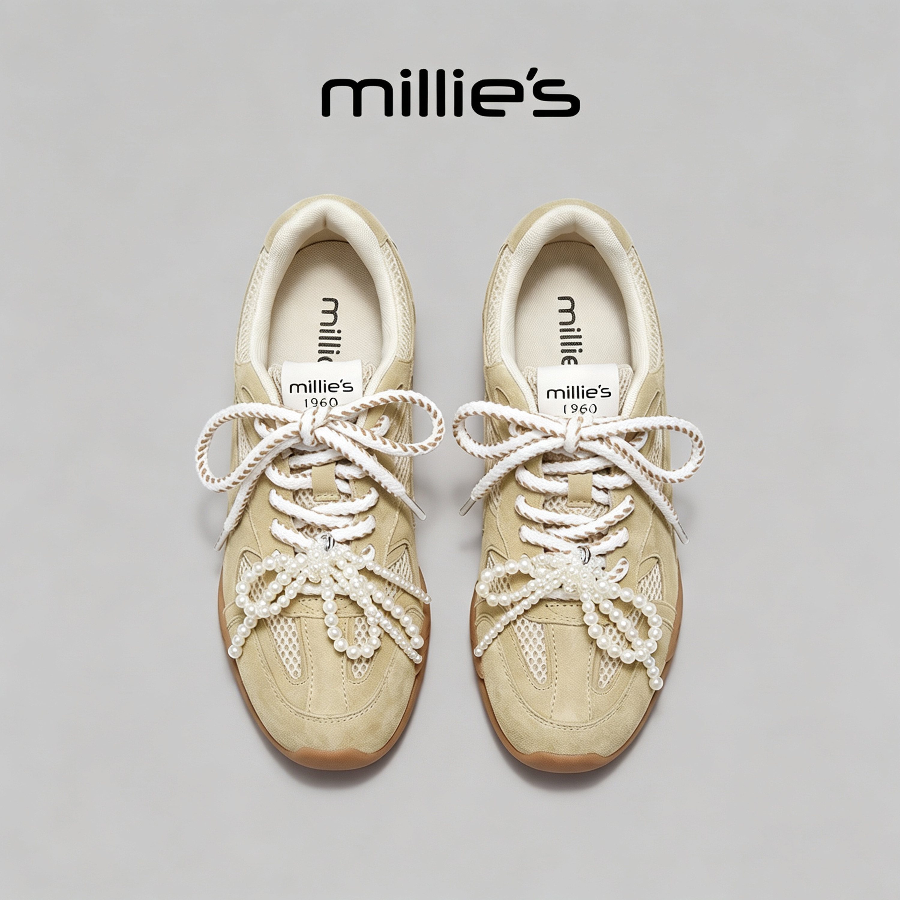 MILLIE'S/妙丽真皮德训鞋女