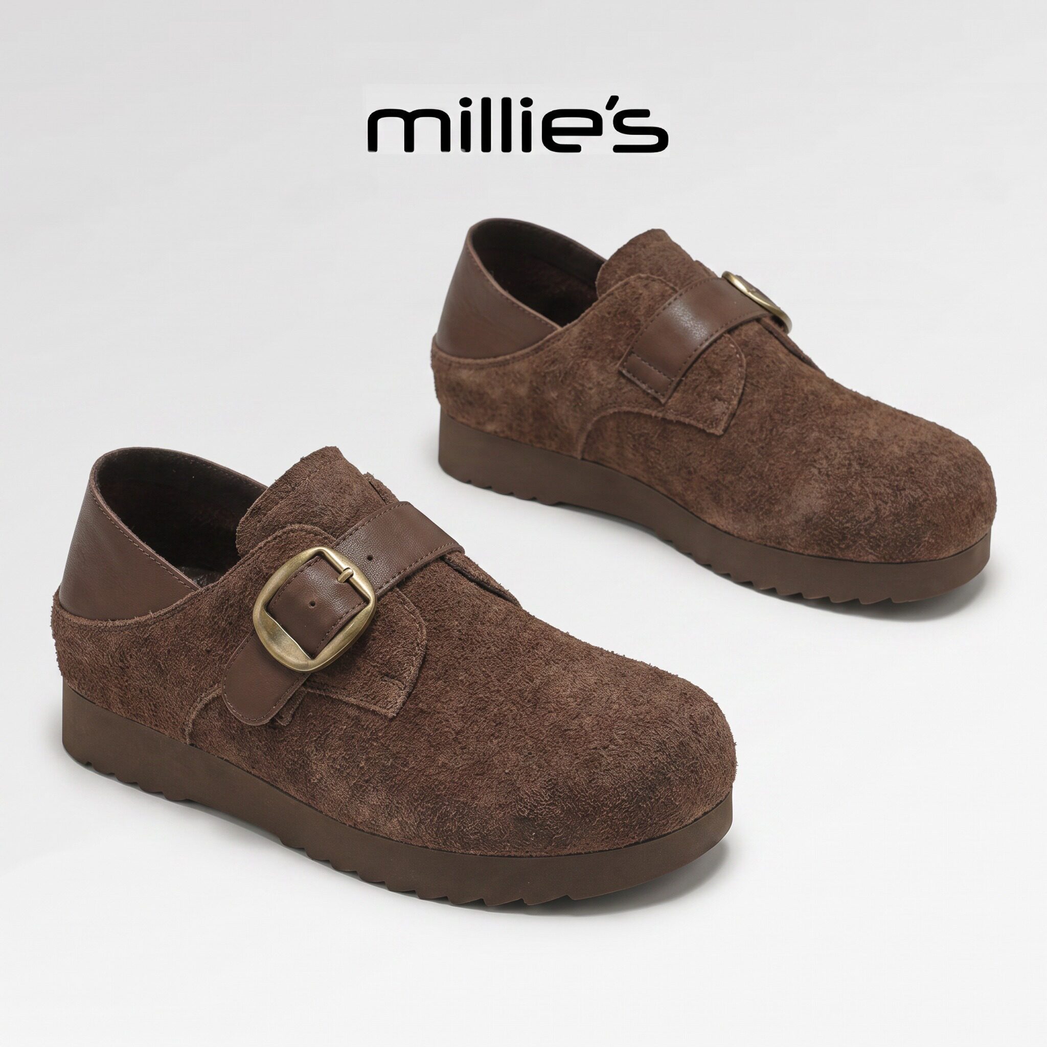 MILLIE'S/妙丽法式复古勃肯单鞋