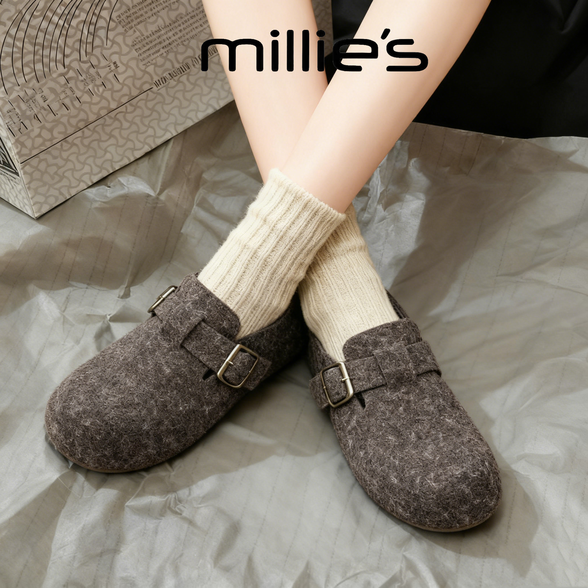 顺丰包邮妙丽加绒保暖博肯鞋