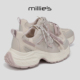 妙丽2026新款 厚底舒适老爹鞋 MILLIE 女透气网面增高运动休闲鞋