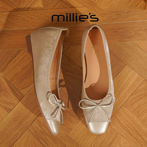 MILLIE'S/妙丽蝴蝶结芭蕾舞鞋