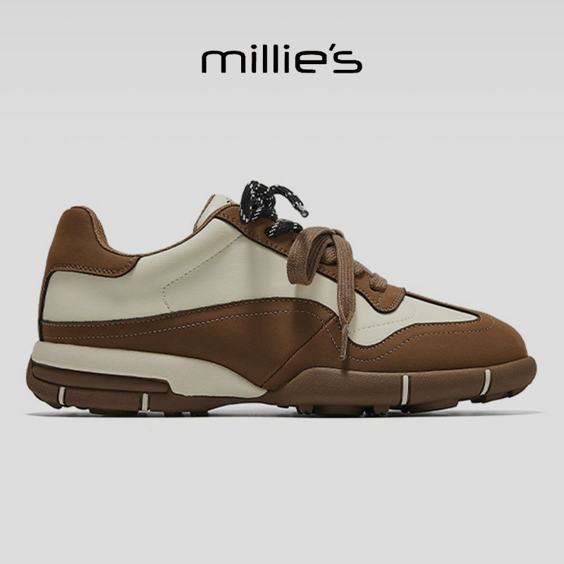 MILLIE'S/妙丽真皮德训鞋女